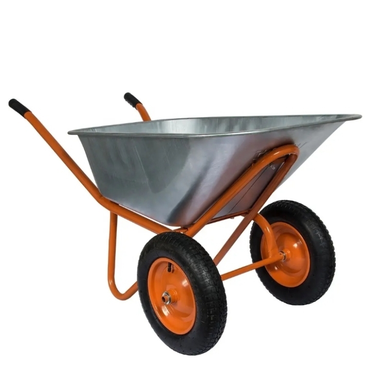 Wheel Barrow WB5009S Of 100L Galvanized Tray With 3.00-8 Two-Pneumatic Wheel  