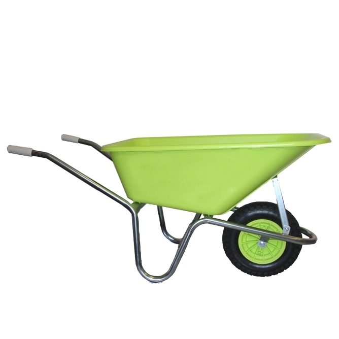 Wheel Barrow WB6414H, 5 cu.ft 85L Plastic Tray, With 4.00-8 Pneumatic Wheel