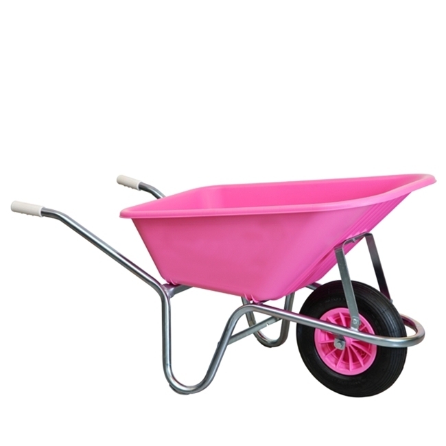 Wheel Barrow WB6414H, 5 cu.ft 85L Plastic Tray, With 4.00-8 Pneumatic Wheel