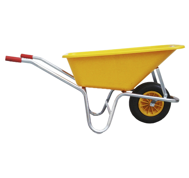 Wheel Barrow WB6414H, 5 cu.ft 85L Plastic Tray, With 4.00-8 Pneumatic Wheel