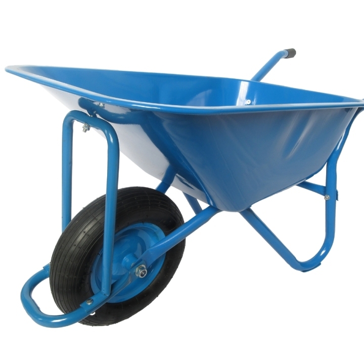 Wheel Barrow WB6404, 5 cu.ft 85L Galvanized Steel Tray, With 4.00-8 Pneumatic Wheel