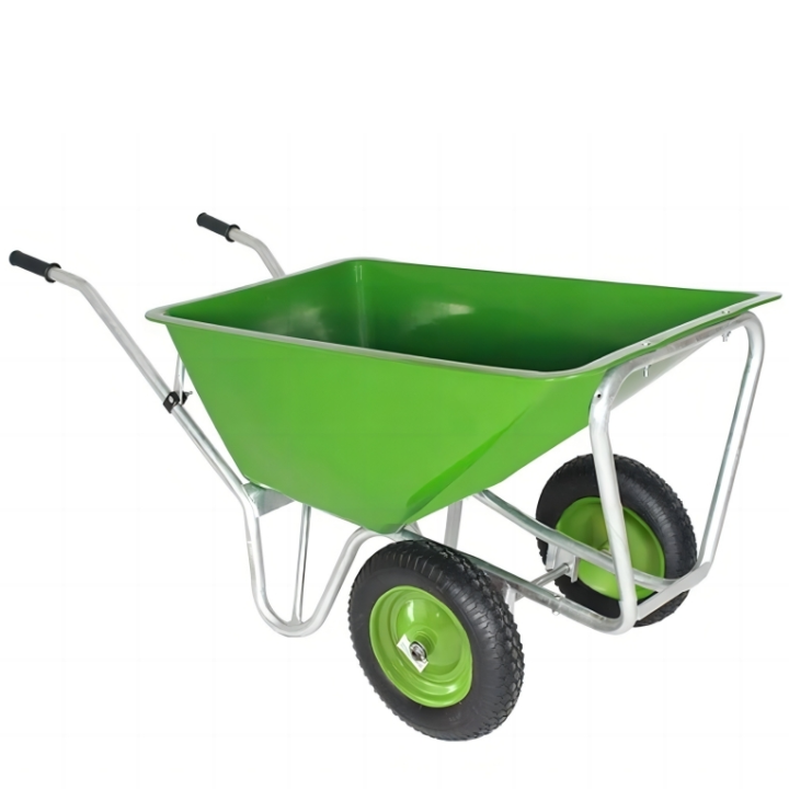 Wheel Barrow WB6408P, 10cu.ft 130L Plastic Tray With 3.00-8 Two-Pneumatic Wheel