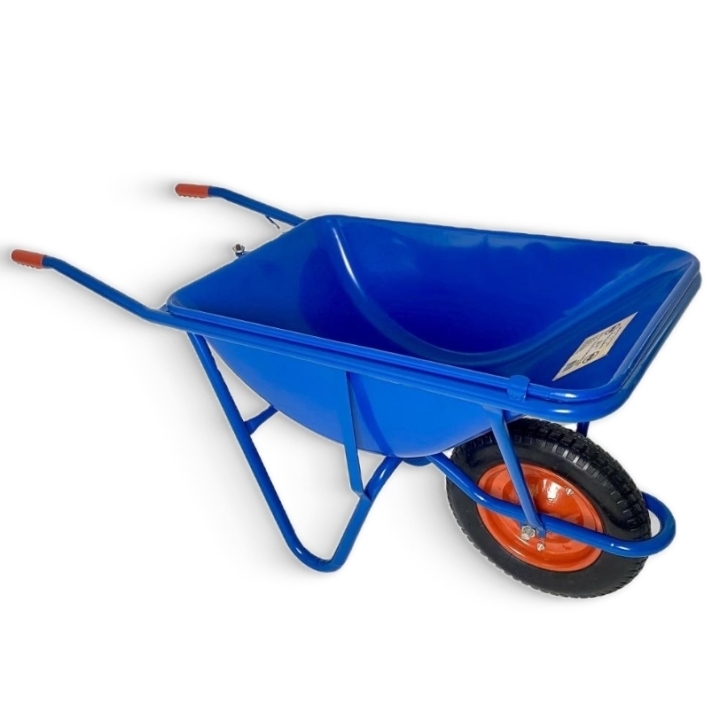 Wheel Barrow WB3502A, 5 cu.ft 58L Painted Steel Tray, With 13"x3" Pneumatic Wheel
