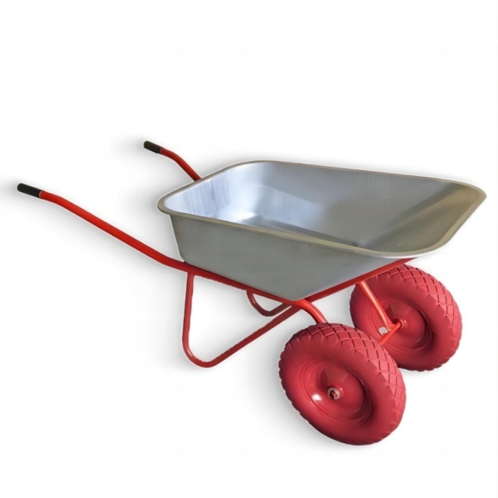 110L Galvanized Tray With 4.00-8 Two-PU Flat Free Wheels