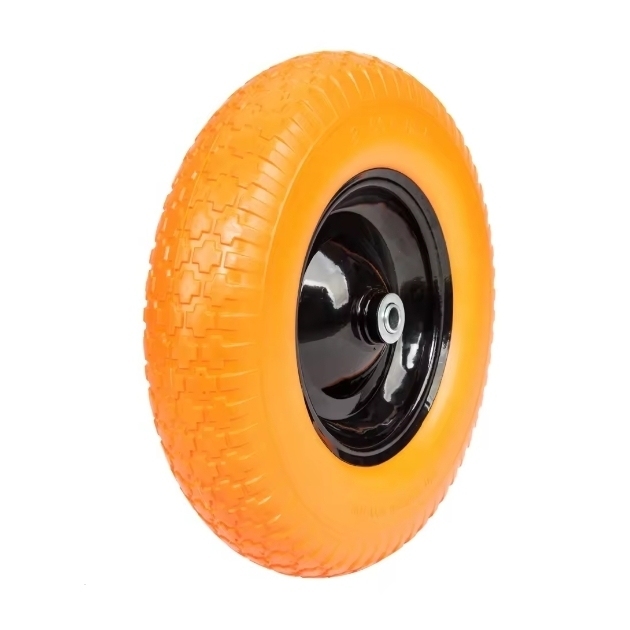 PU WHEEL PU1614 16''×4.80/4.00-8,PU FLAT FREE TIRES,STEEL RIM