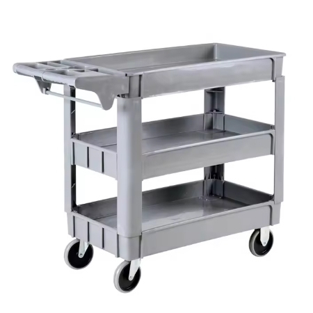 TC009 Plastic 3 Shelf Heavy Duty Utility Servise Cart