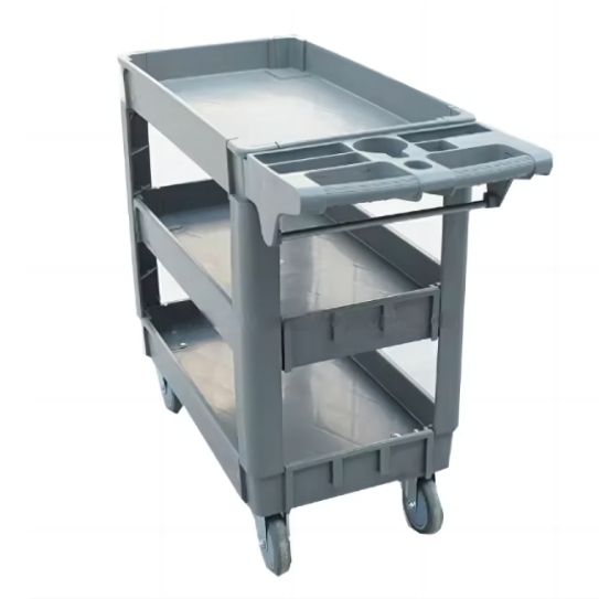 TC009 Plastic 3 Shelf Heavy Duty Utility Servise Cart
