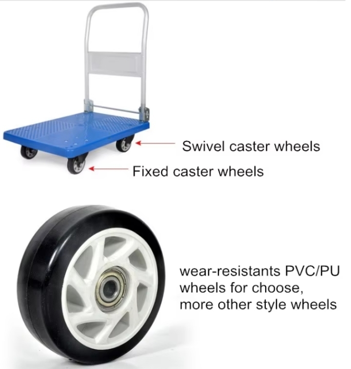 Platform Hand Truck PH300P,Folding Plastic Platform Multifunction Cart Trolley