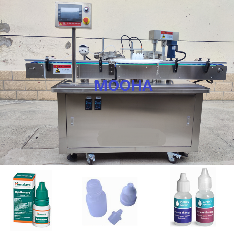 MHGNX-II Eye Drops Filling Capping Machine 2~30ml Liquid Small Bottle Filling Packing Machine 