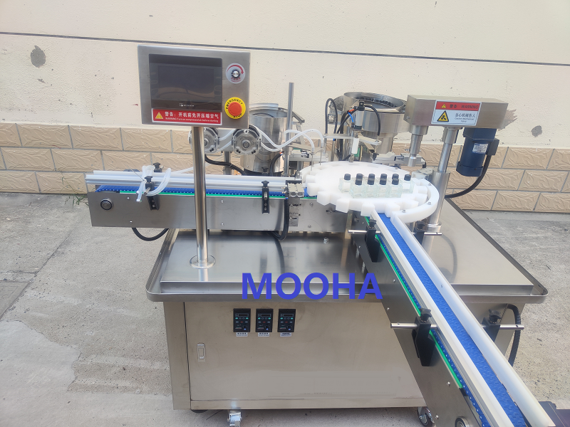 MHEGX120 E-liquid Filling Line Set 2~50ml Essential Oil Bottling Capping Machine 