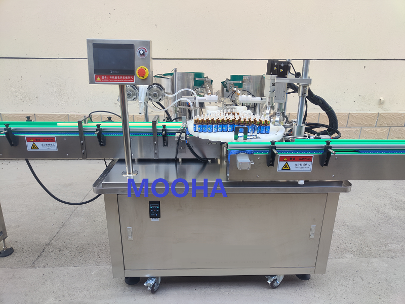 MHEGX120 E-liquid Filling Line Set 2~50ml Essential Oil Bottling Capping Machine 