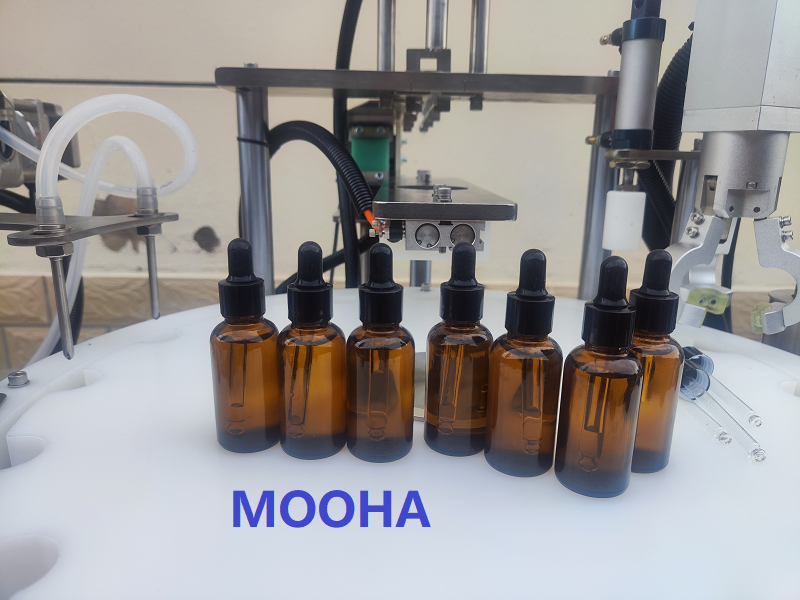 MHEGX120 E-liquid Filling Line Set 2~50ml Essential Oil Bottling Capping Machine 