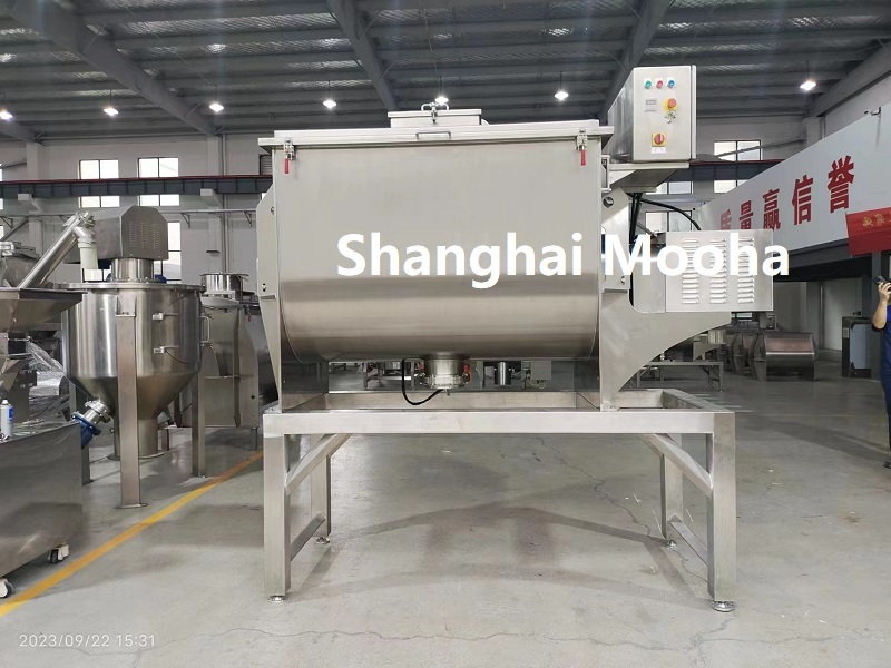 100kg 200kg 500kg 1000kg Stainless Steel Food Powder Ribbon Blending Mixing Machine/Ribbon Mixer/Chemical Powder Ribbon Blender 