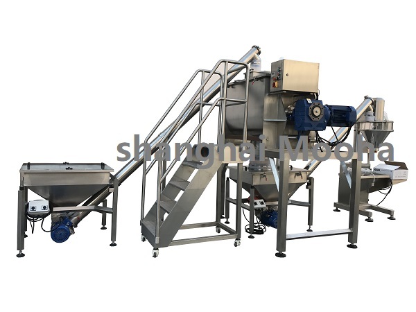 100kg 200kg 500kg 1000kg Stainless Steel Food Powder Ribbon Blending Mixing Machine/Ribbon Mixer/Chemical Powder Ribbon Blender 