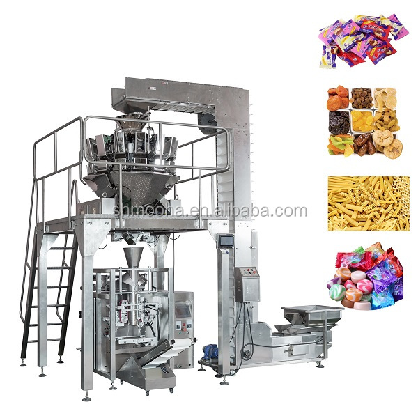 Full Automatic Vertical Granule Weighing Packing Machine Puffed Snack Coffee Beans Bag Packing Machines 