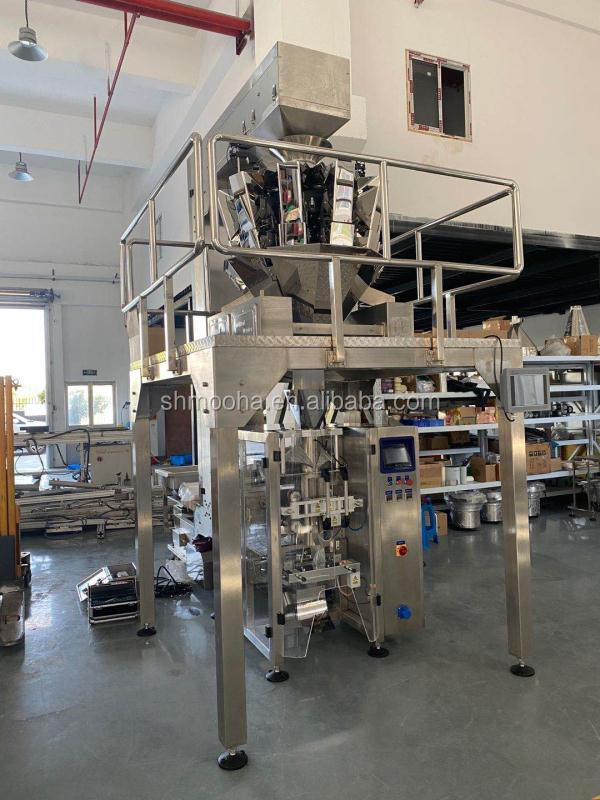 Full Automatic Vertical Granule Weighing Packing Machine Puffed Snack Coffee Beans Bag Packing Machines 