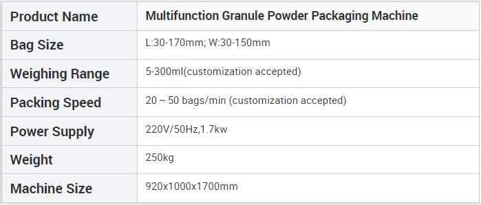 Multifunctional Grain Granule Packing Machine Popcorn Coffee Cup Measuring Bag Packing Machines 