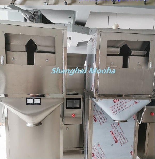 5kg 10kg 25kg sunflower seeds pea nuts coffee beans rice fertilizer double heads weight dispensing filling machine 