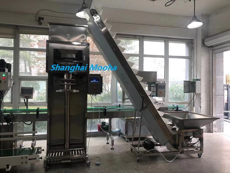 500g~50kg semi automatic Grain fertilizer beans rice Granule filling bagging Machine With Bag Sewing Machine 