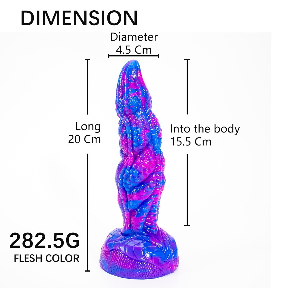 Sex toy Explosion shaped mixed color dildo simulation manual dildo liquid silicone adult erotic products masturbator Vibrator