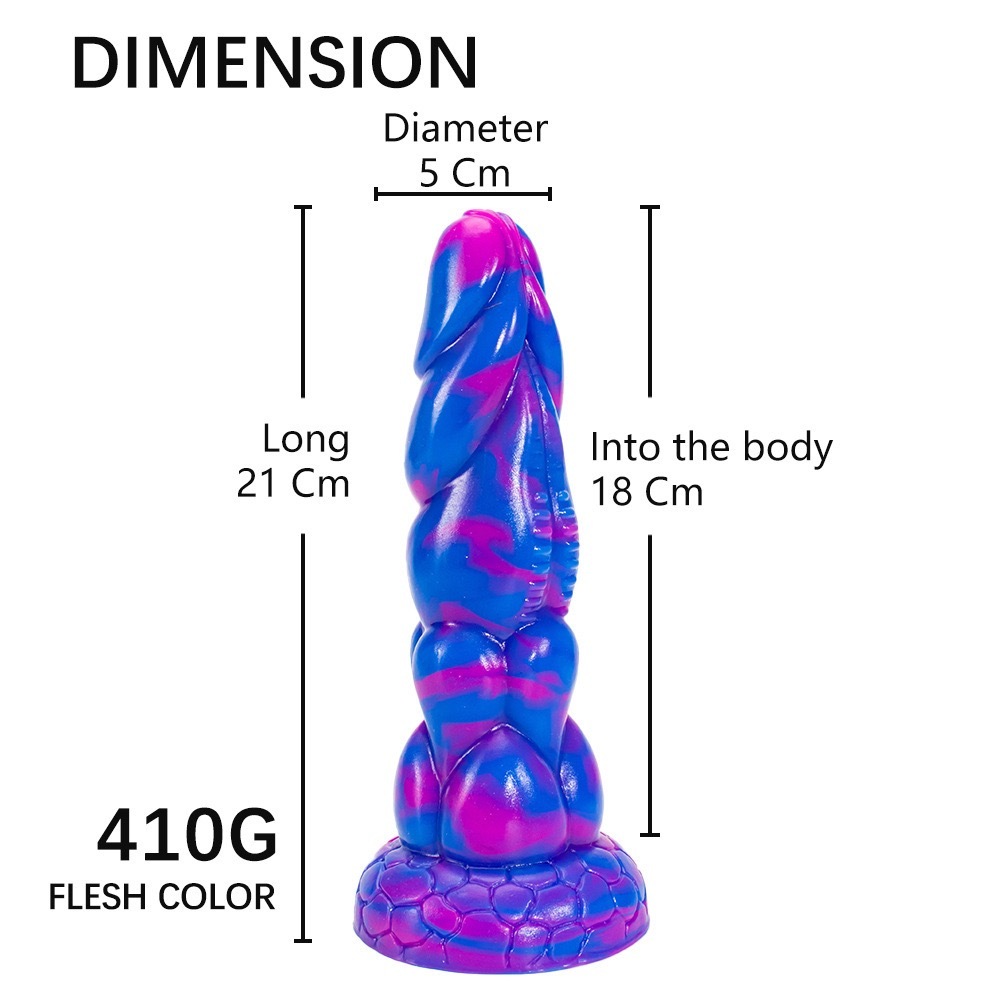 Sex toy Explosion shaped mixed color dildo simulation manual dildo liquid silicone adult erotic products masturbator Vibrator