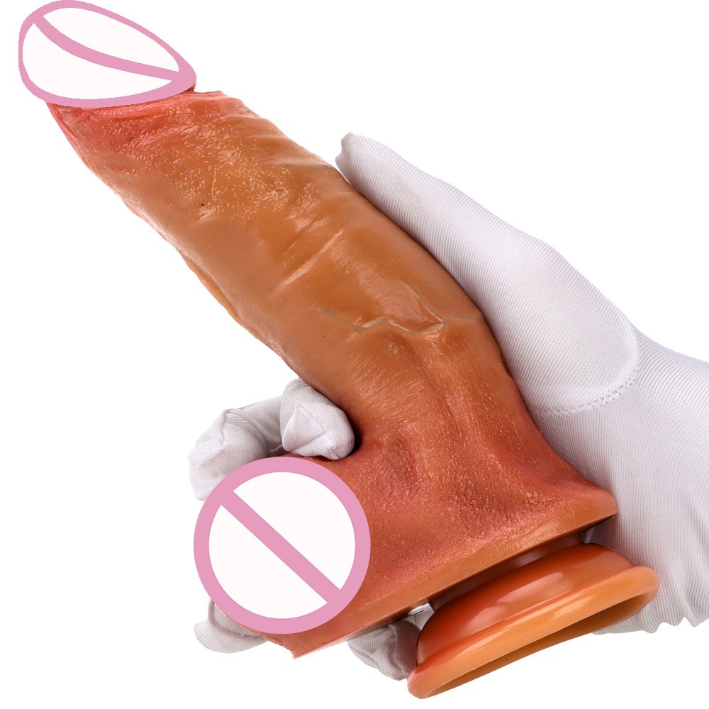 Sex toy Brown sinewy fat boy liquid silicone dildo manual erotica female squirt masturbation massage Vibrator
