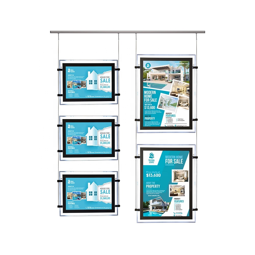Window To Let Posters HKSIGN A4 Real Estate Office Window Hanging Illuminated Poster Frames ...