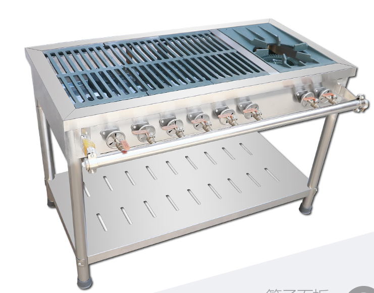 commercial professional manufacturer flat stove One big six small