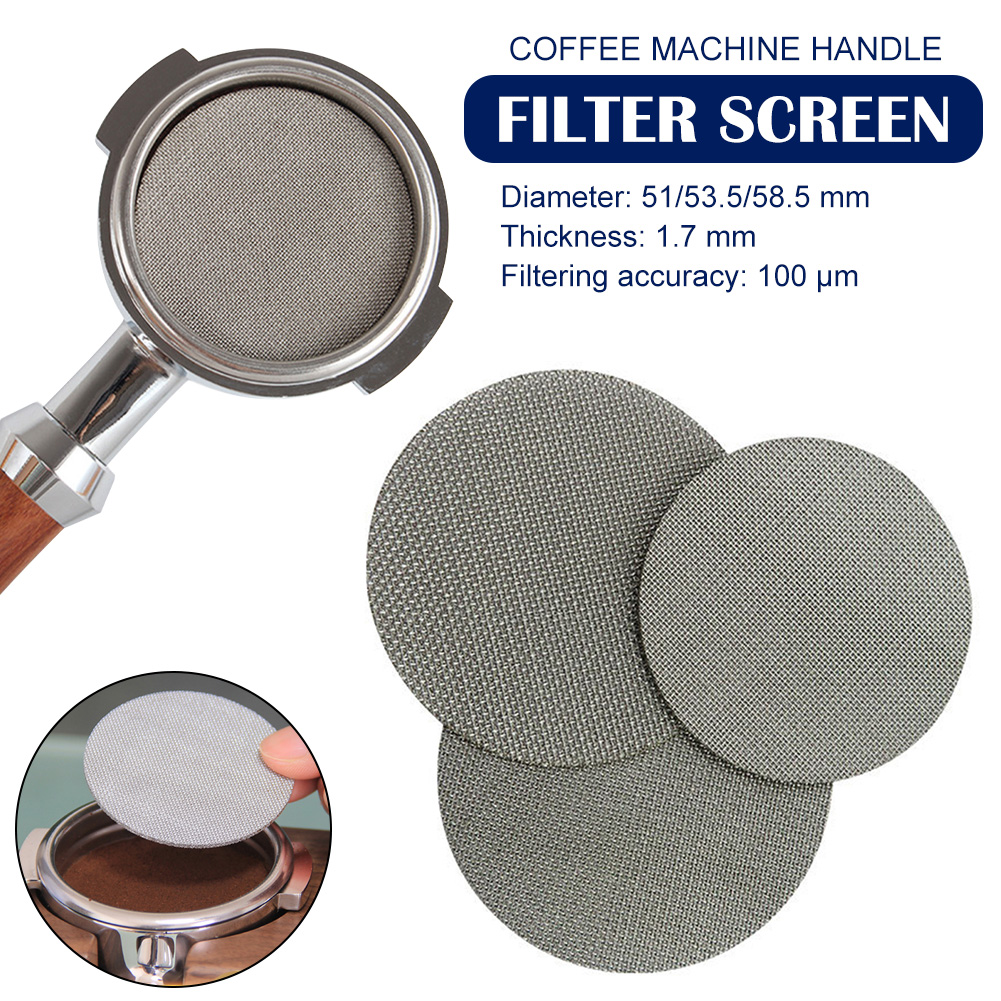 Coffee Filter Plate Replacement, Backflush Filter Mesh Screen, Portafilter for Coffee Machine, Handle Puck Screen
