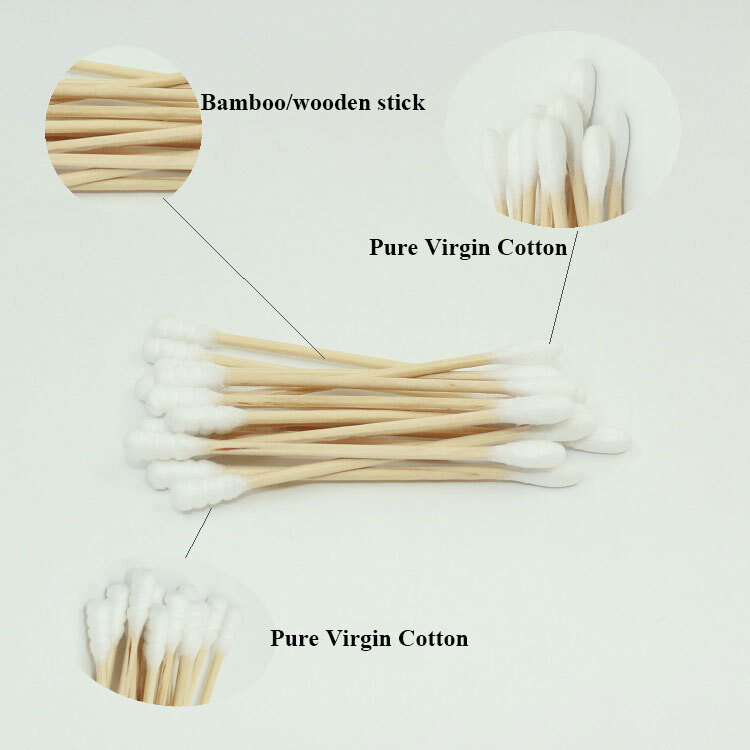 Bamboo ear buds With Kraft Paper  Case Bamboo Cotton Swab 100% Biodegradable Ear Cleaning Bamboo Cotton Buds With Kraft Paper  Case bamboo ear buds,cotton swab