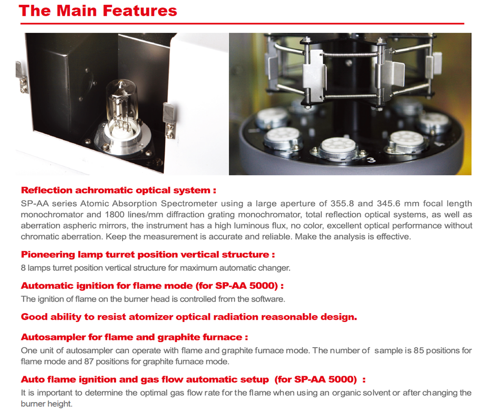 SP-AA 4500 Atomic Absorption Spectrometer (AAS) Flame AAS analysis instrument