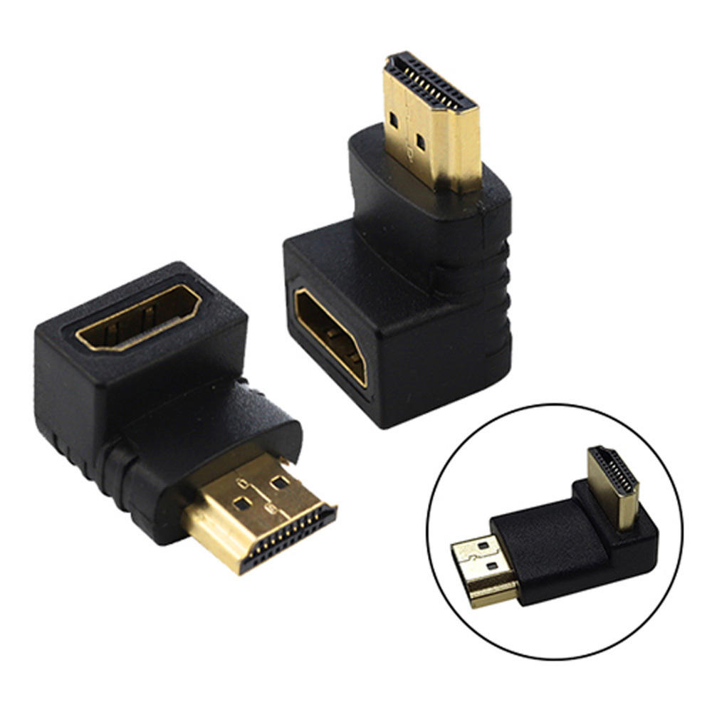 PeakDo HDMI AF to AM Adapter Male to Female 90 Degree