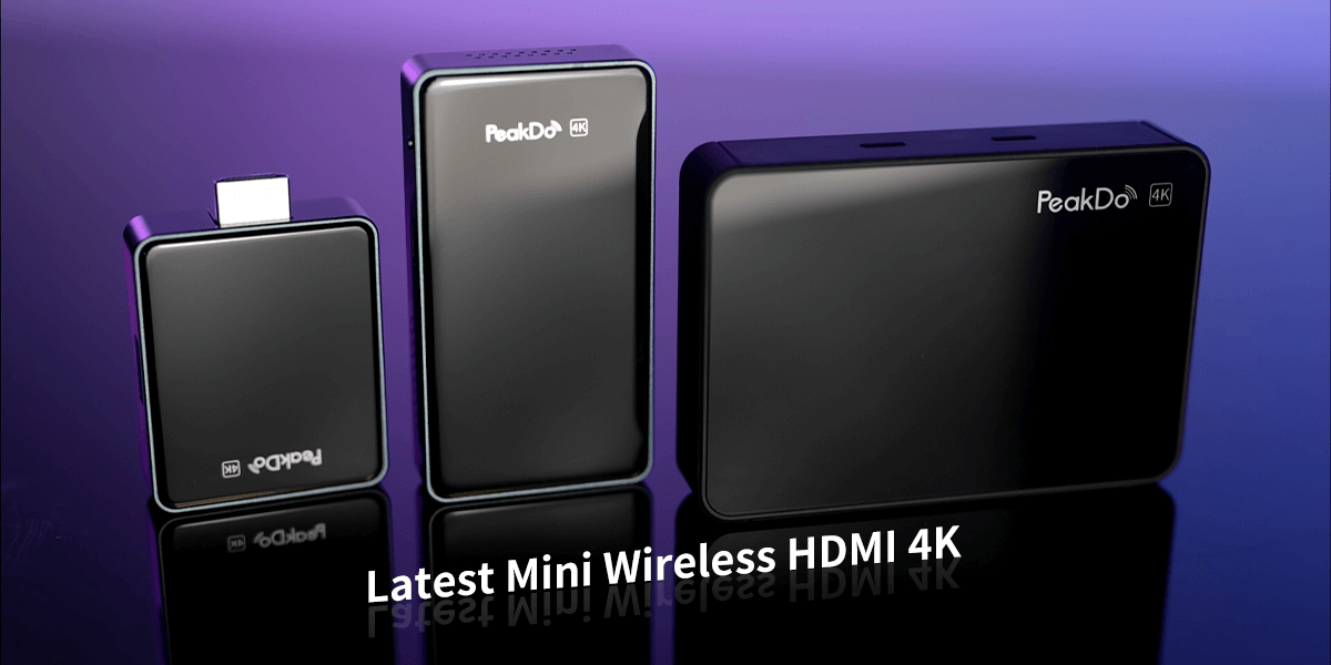 PeakDo Wireless HDMI Transmitter and Receiver 4K MiniS, 100ft Transmission Range  Wireless HDMI,Wireless HDMI 4k,Wireless HDMI Transmitter and Receiver,Wireless HDMI Transmitter and Receiver kit,wireless video transmitter,wireless hdmi for gaming