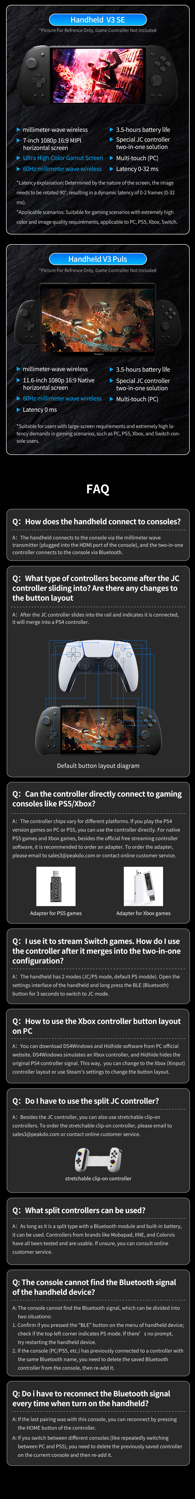 PeakDo 7 Inch / 11.6 Inch mm-Wave Handheld Gaming Console Screen  Handheld,gaming handheld,Gaming Console Screen