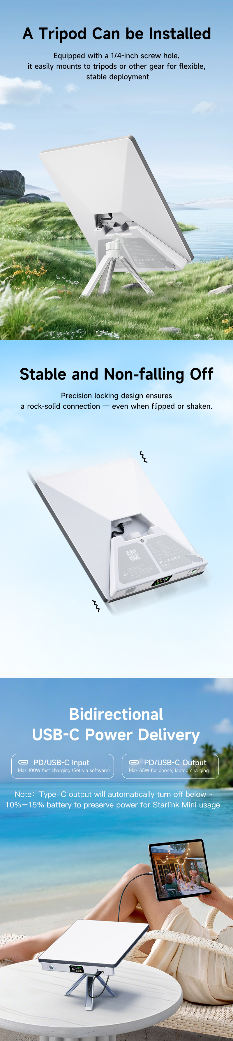 PeakDo LinkPower 2 Power Bank for Starlink Mini  