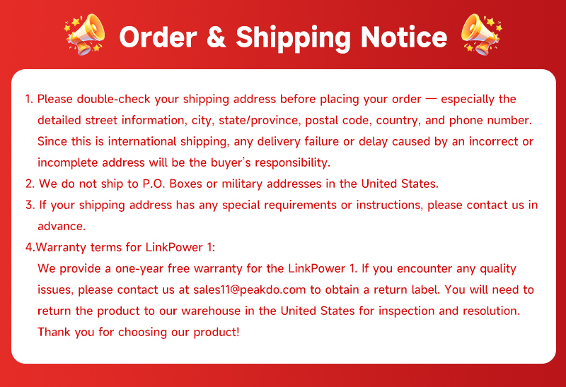 PeakDo LinkPower 1 Power Bank for Starlink Mini  