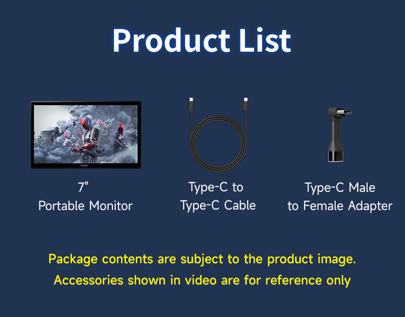 PeakDo Ultra-thin & Lightweight 7-inch Multi-function Portable Monitor Touchscreen  