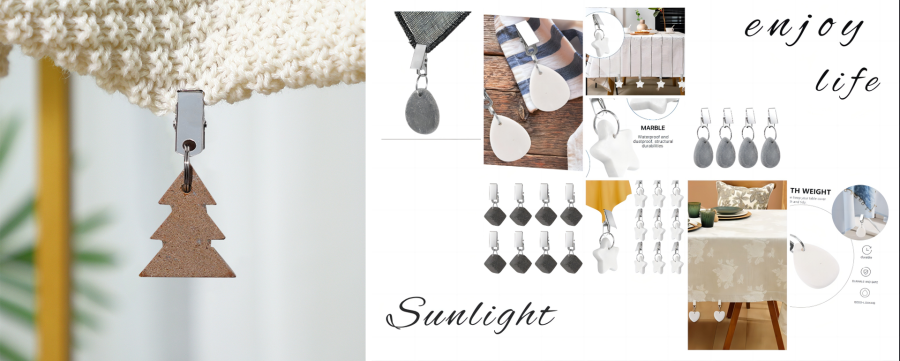 Natural Marble Tablecloth Clips – Elevate Your Home Décor