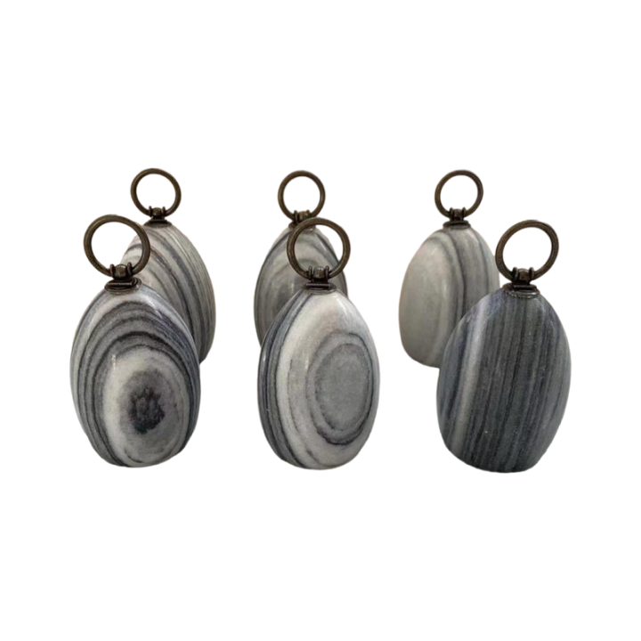 Real Marble Decorative Door Stop, Cute Door Stopper with Metal Ring Handle, Heavy Weighted Door Stop for Your Indoor or Outdoor Door, Heavy Door Stopper Weight/Rock for Country Home Decor Home Ornament Gift Floor Stop
