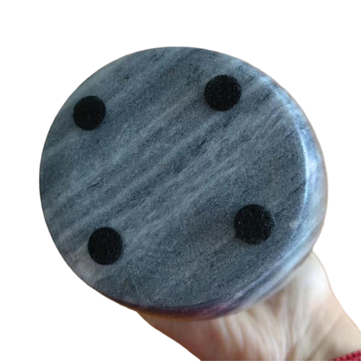 Real Marble Decorative Door Stop, Cute Door Stopper with Metal Ring Handle, Heavy Weighted Door Stop for Your Indoor or Outdoor Door, Heavy Door Stopper Weight/Rock for Country Home Decor Home Ornament Gift Floor Stop