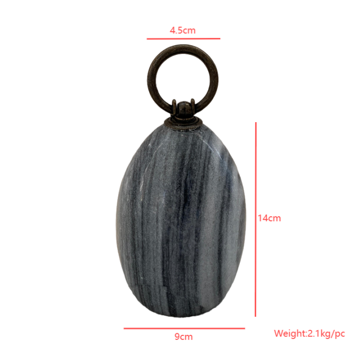 Real Marble Decorative Door Stop, Cute Door Stopper with Metal Ring Handle, Heavy Weighted Door Stop for Your Indoor or Outdoor Door, Heavy Door Stopper Weight/Rock for Country Home Decor Home Ornament Gift Floor Stop