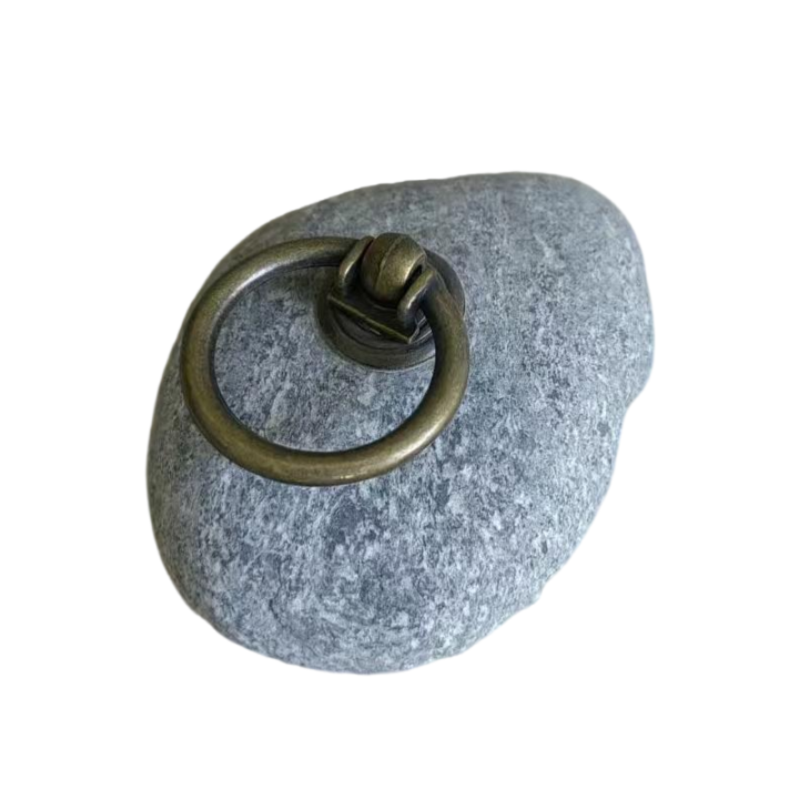Natural Pebble Decorative Door Stop, Cute Door Stopper with Handle, Doorstop, Heavy Weight/Rock for Home Decor