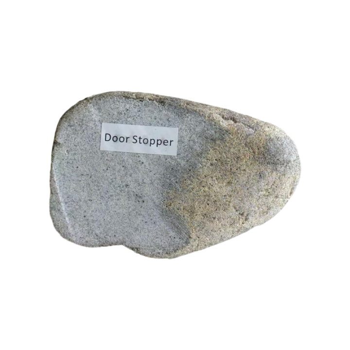 Natural Pebble Decorative Door Stop, Cute Door Stopper with Handle, Doorstop, Heavy Weight/Rock for Home Decor