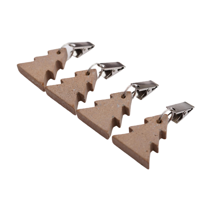Natural Stone Marble Christmas Tree Ornament Sinker for Outdoor Garden Party Picnic Tablecloth Weights Pendants Hangers Windproof Clips