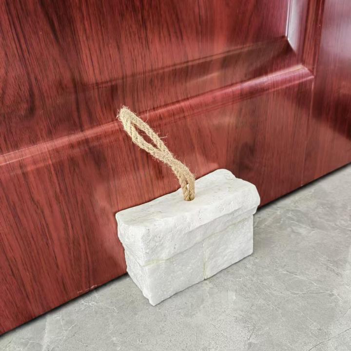 Natural Stone Marble Doorstop,Home Ornament,Gift Door Stopper With Handle,Floor Decorative Door Stop,Door Stops for Home and Office Decor