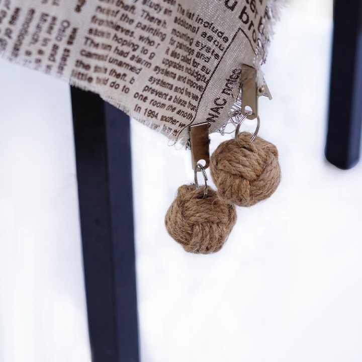 Natural Stone Wool Ball Tablecloth Weights Pendant Heavy Duty Tablecloth Clips