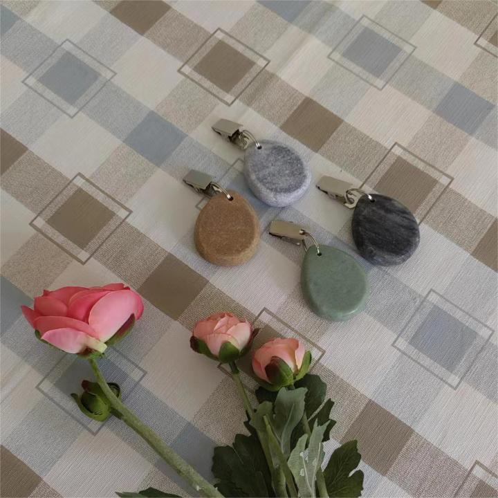 Natural Stone Marble Home Decorative Tablecloth Pendant Weight Table Cloth Clip Ornament Garden Table Cover Decor