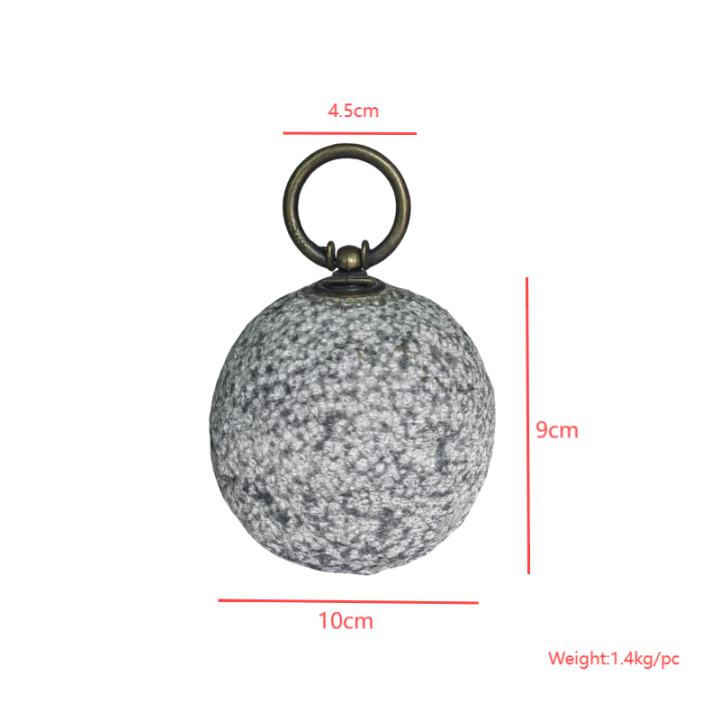 Chiselled Stone Ball Door Stopper With Metal Handle Decorative Door Stops for Home and Office Doorstop Floor Decorative