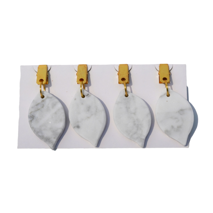 Natural stone marble grey tablecloth pendants weights ornament