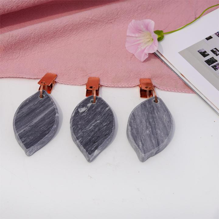 Natural stone marble grey tablecloth pendants weights ornament
